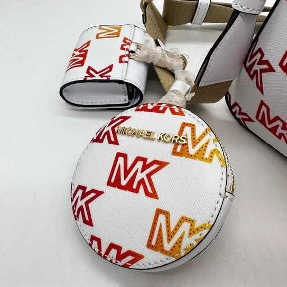 Michael Kors Jet Set Price Medium Crossbody W Tech AccessoriesRainbow MK Logo